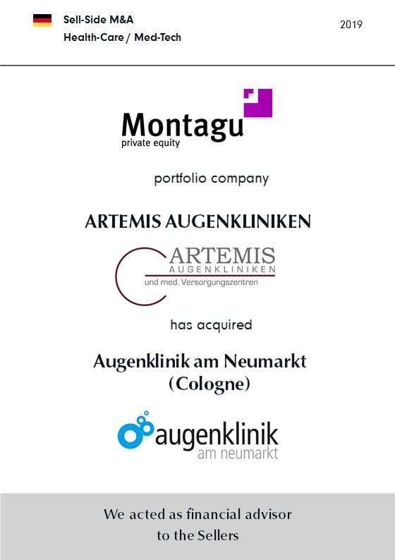 Augenklinik am Neumarkt | wurde verkauft an | ARTEMIS | ein Portfoliounternehmen von | MONTAGU