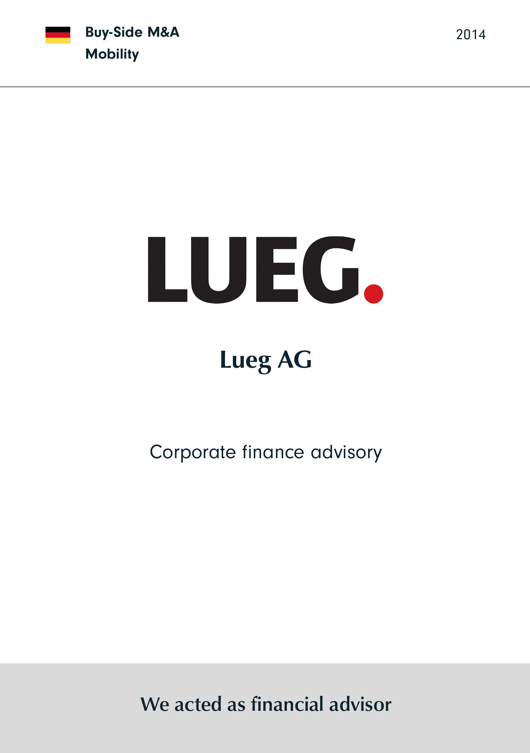 Lueg AG | Corporate finance Beratung