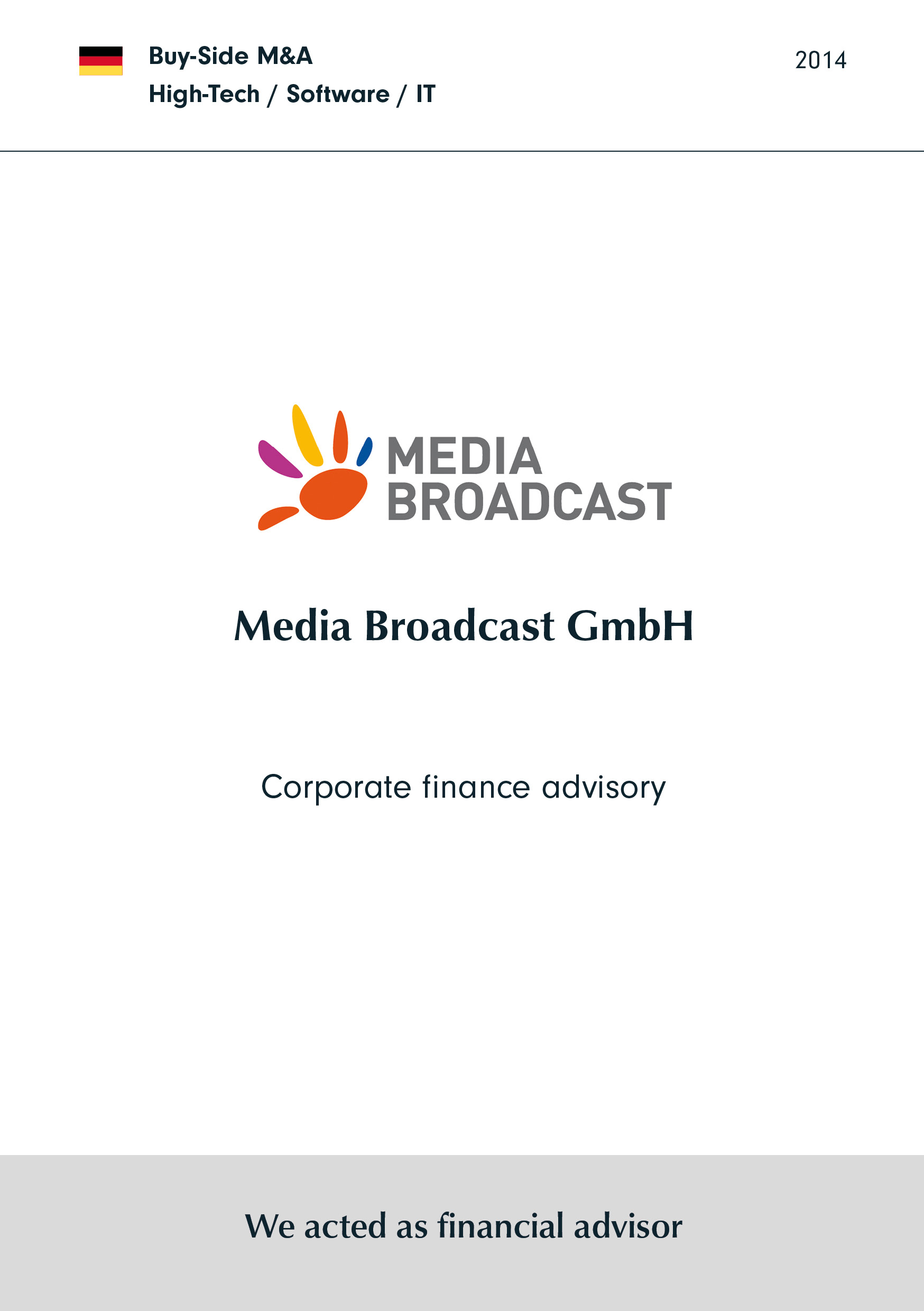 Media Broadcast | Corporate finance advisory