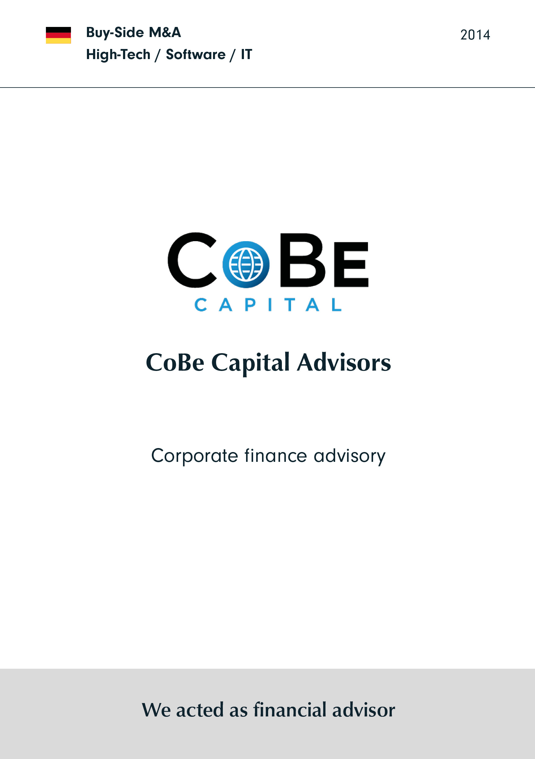 COBE Capital | Corporate finance advisory