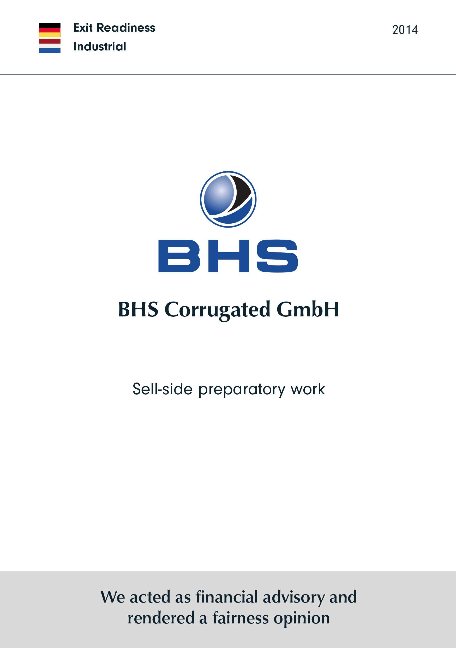 BHS Corrugated | Sell-side preparatory work