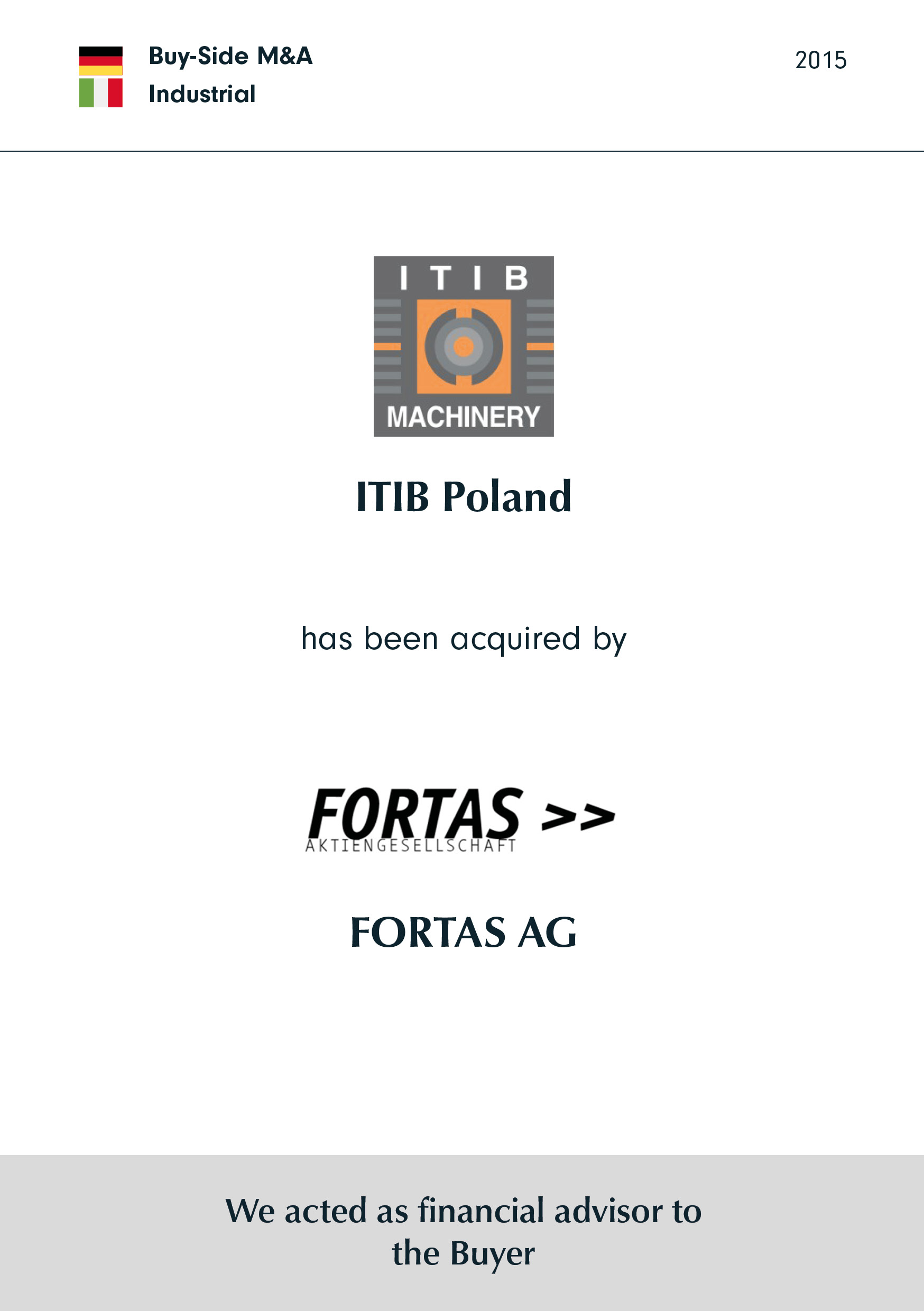 ITIB has been acquired by Fortas