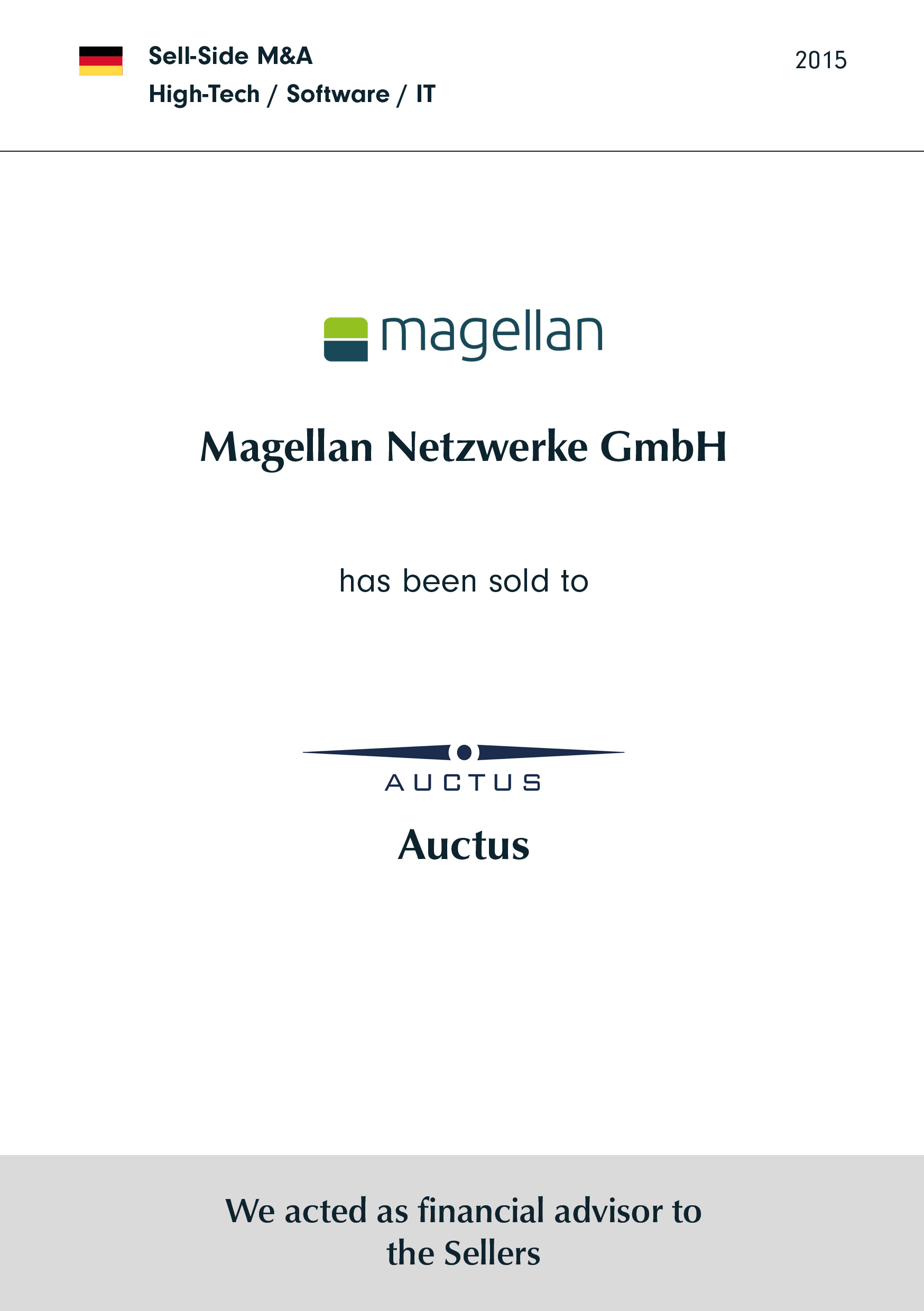 magellan netzwerke has been sold to AUCTUS