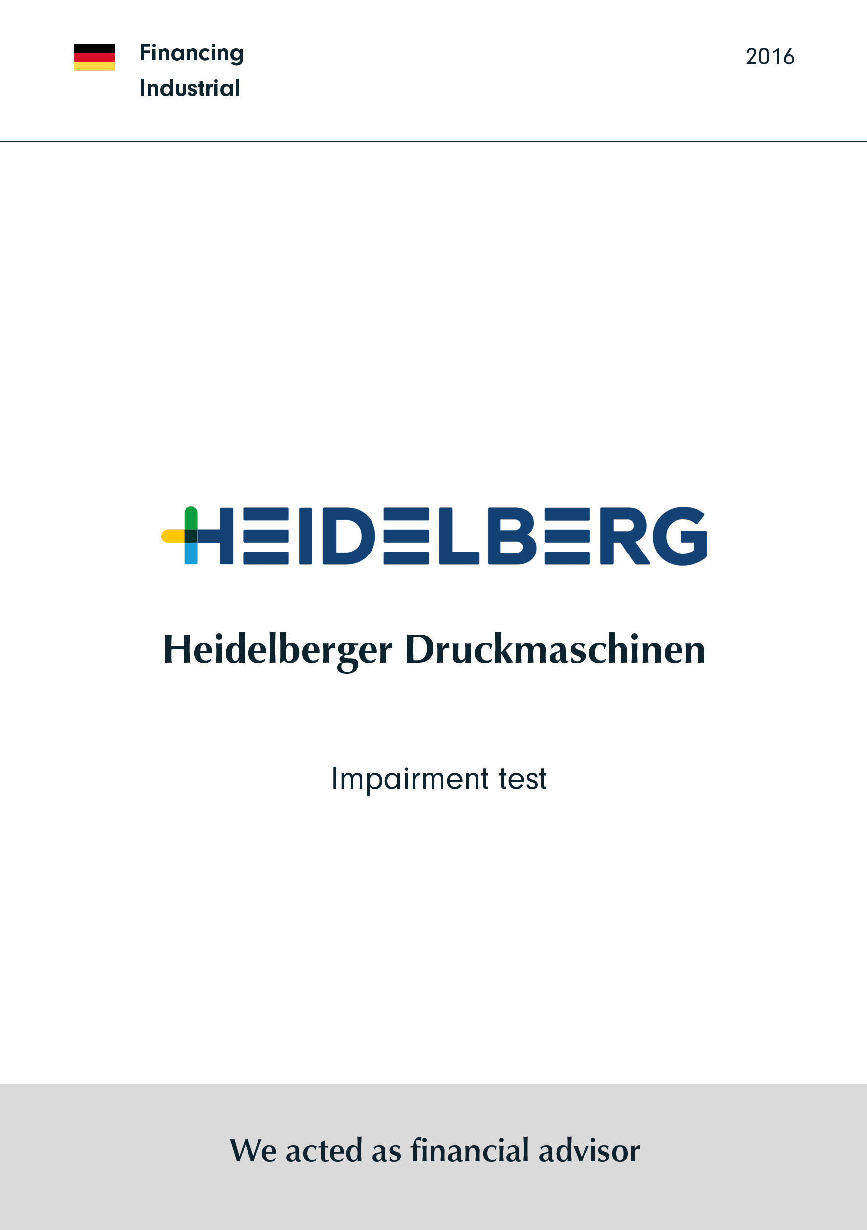Heidelberger Druckmaschinen | Impairment test