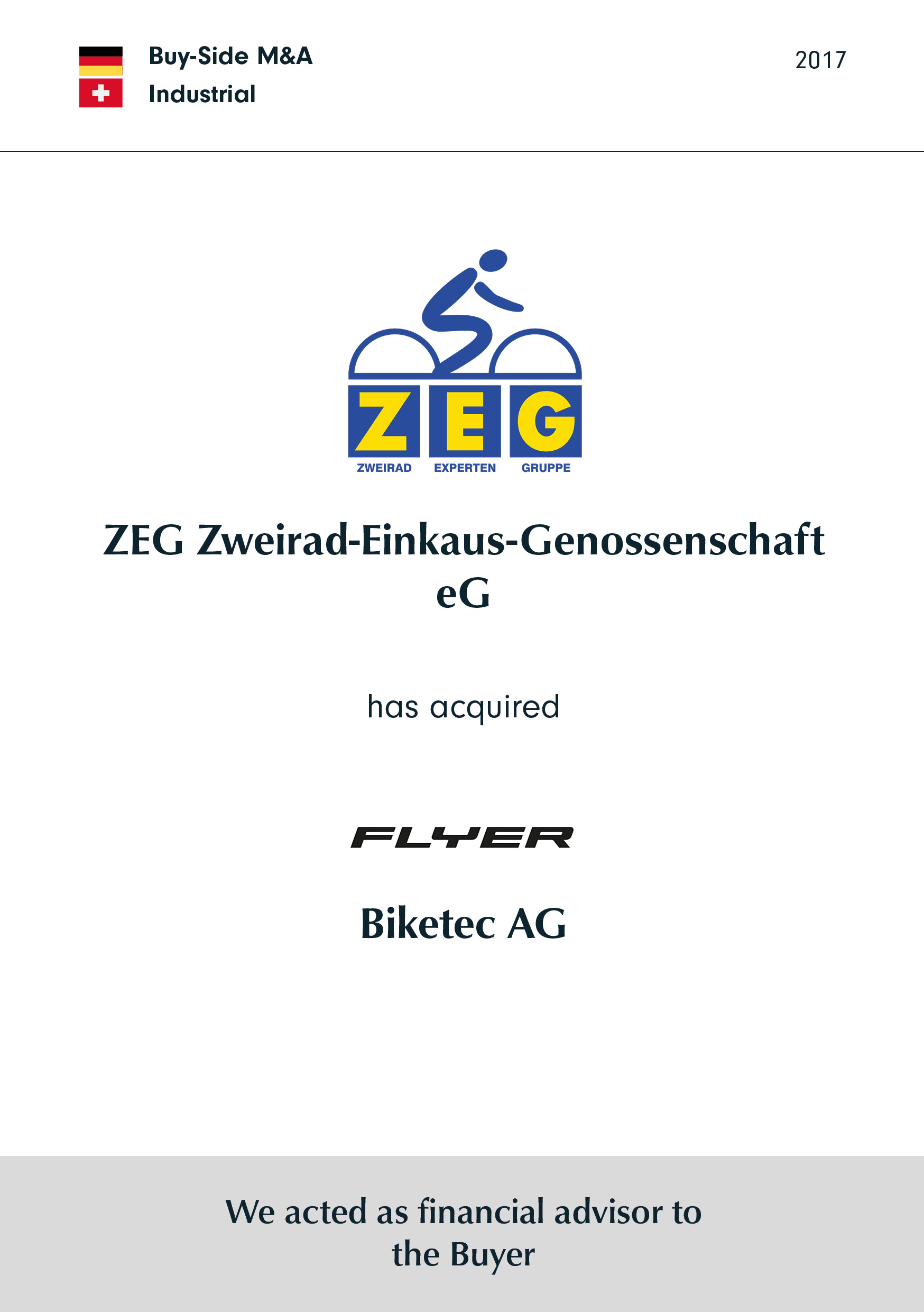 ZEG hat Biketec erworben