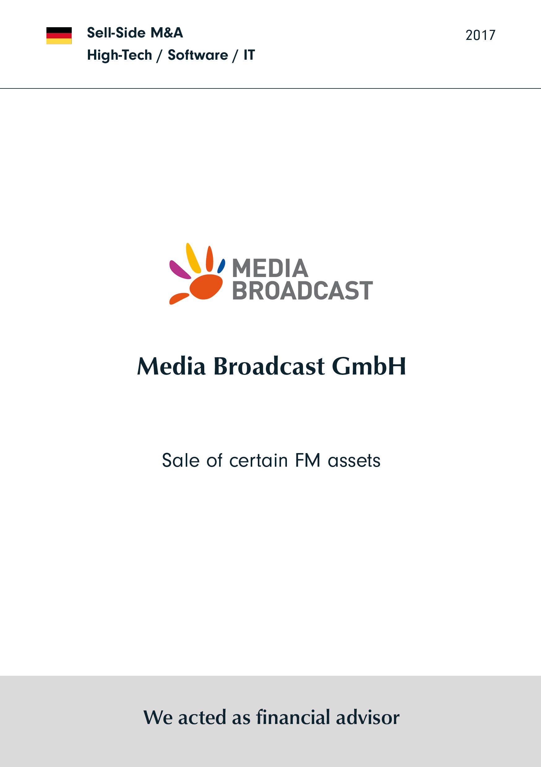 Media Broadcast | Sale of certain FM assets