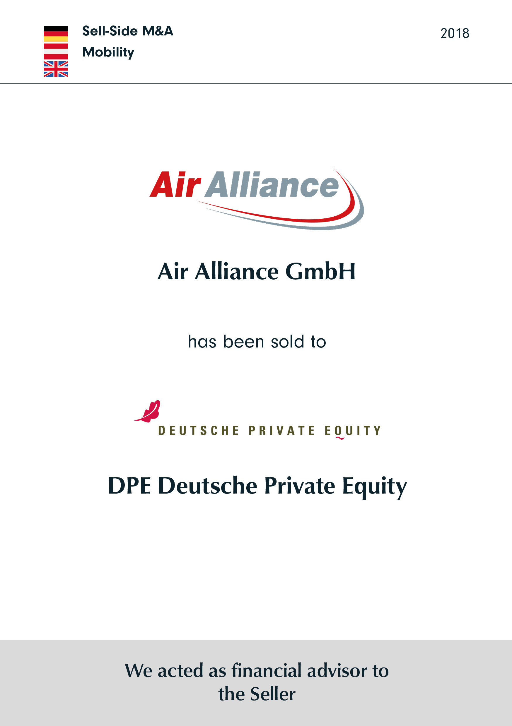 Air Alliance has been sold to DPE