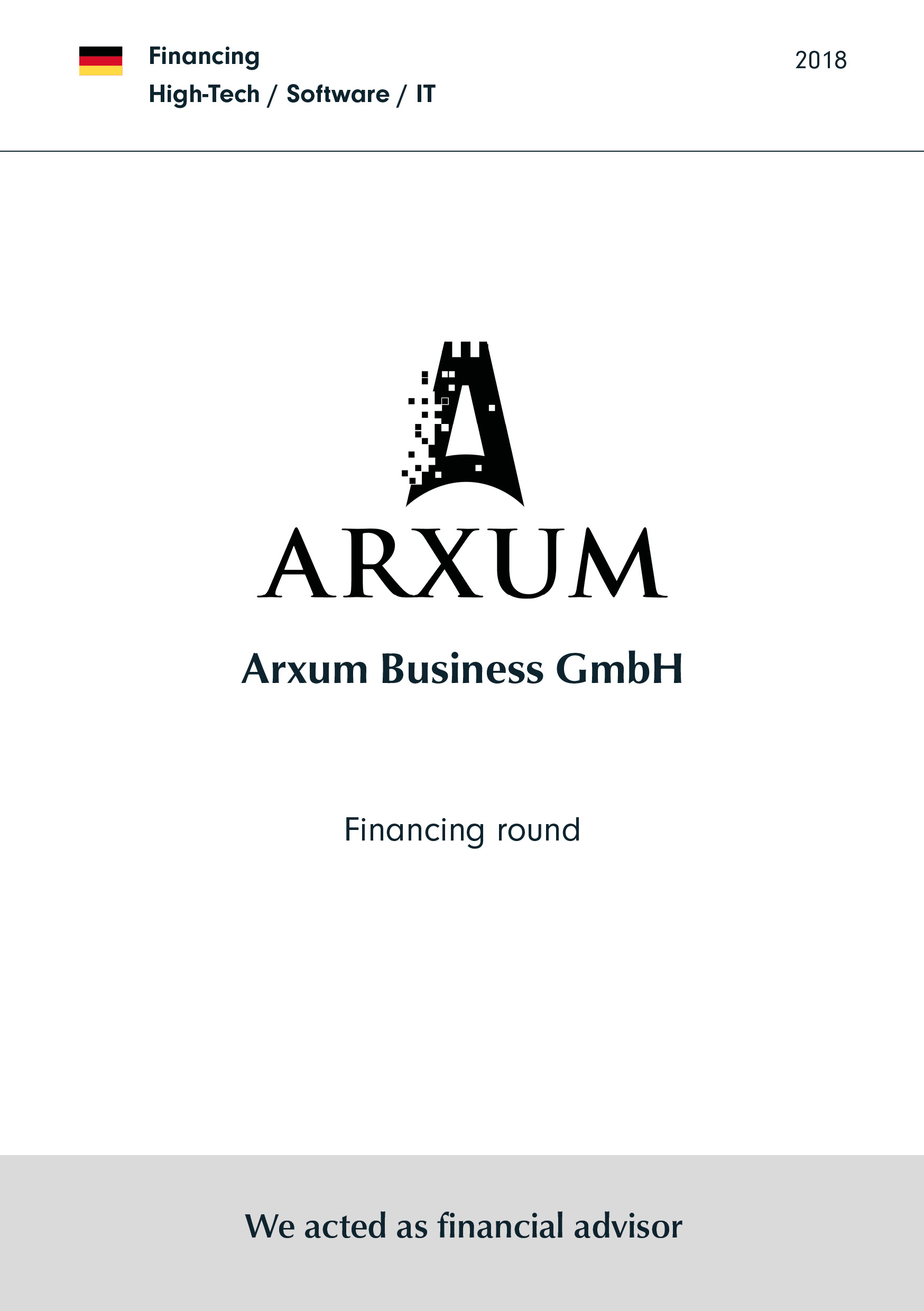 Arxum | Finanzierungsrunde