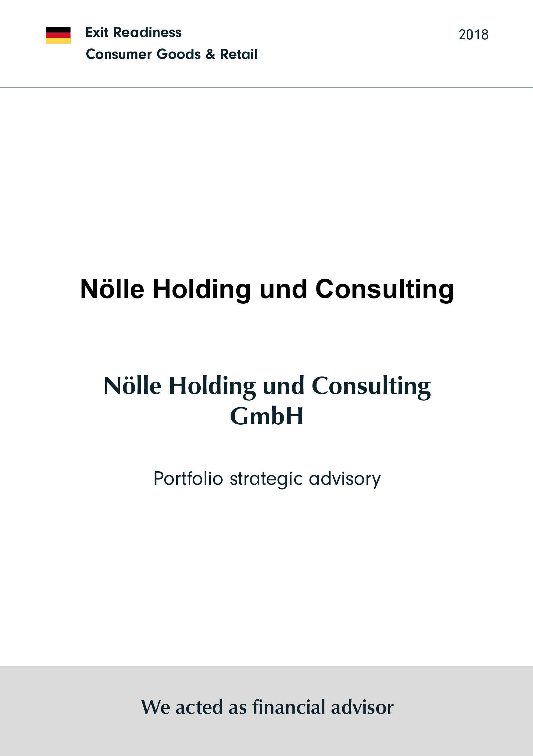 Nölle Holding und Consulting | Portfolio strategic advisory