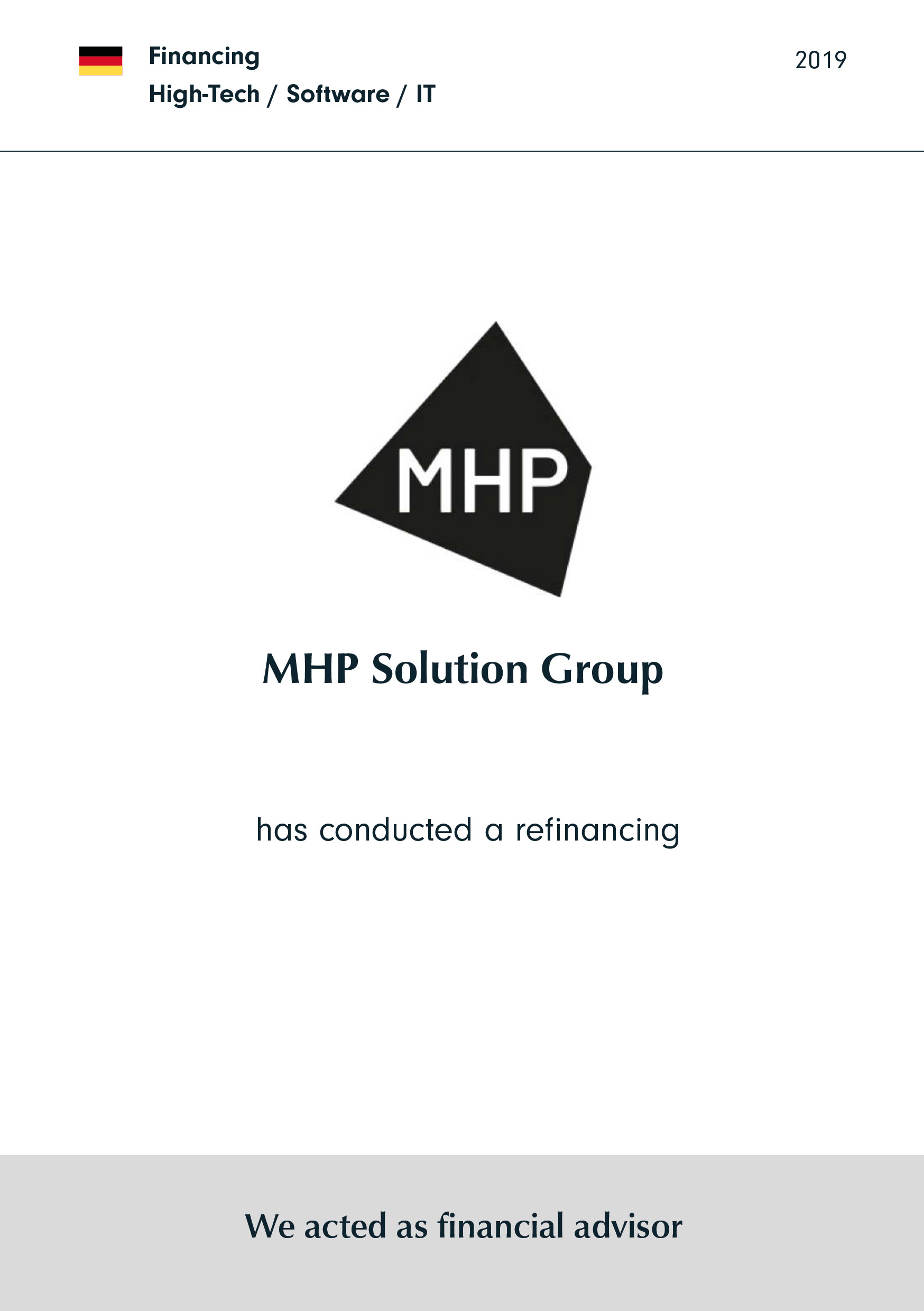 MHP | has conducted a refinancing