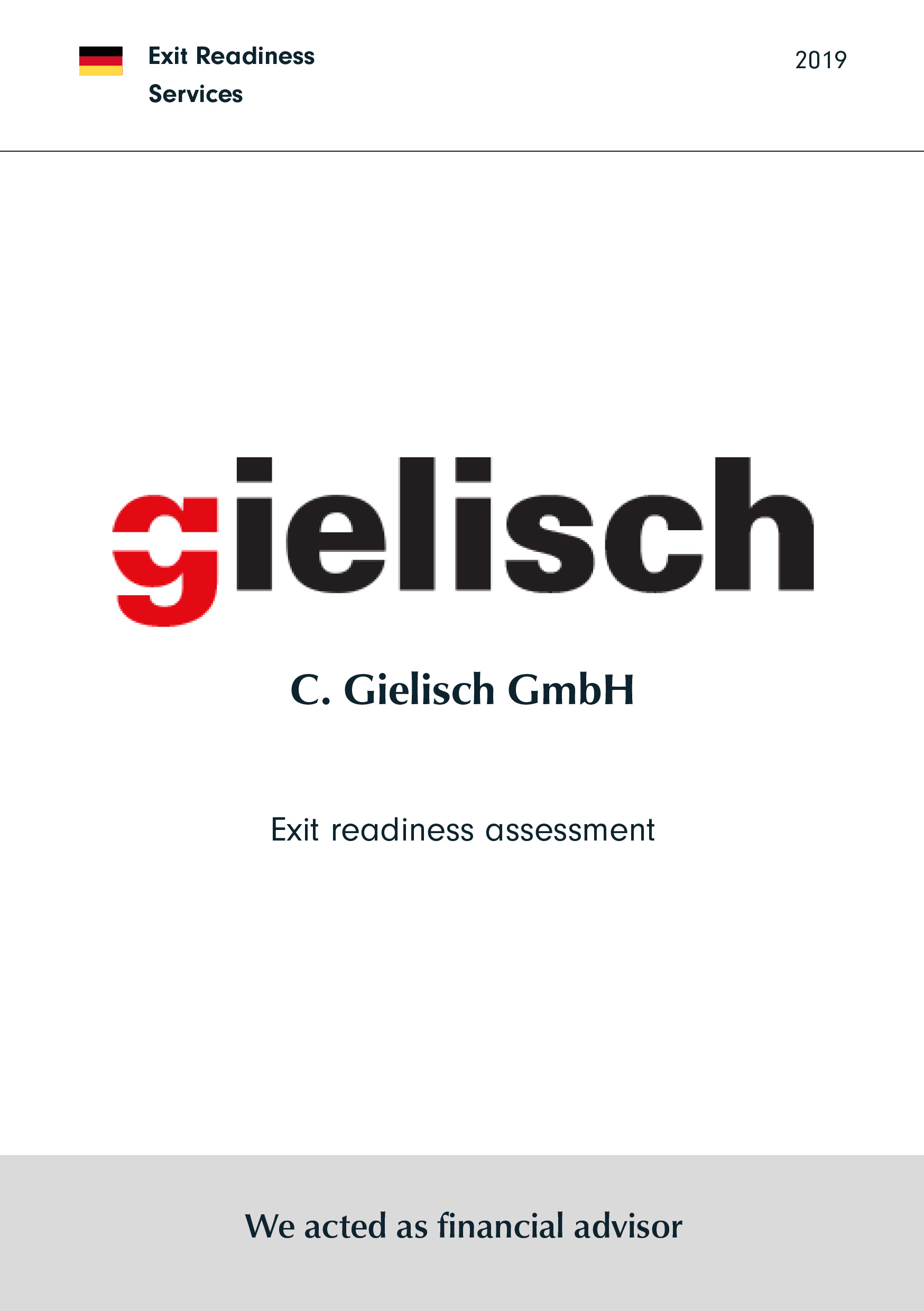 C. Gielisch | Exit readiness assessment