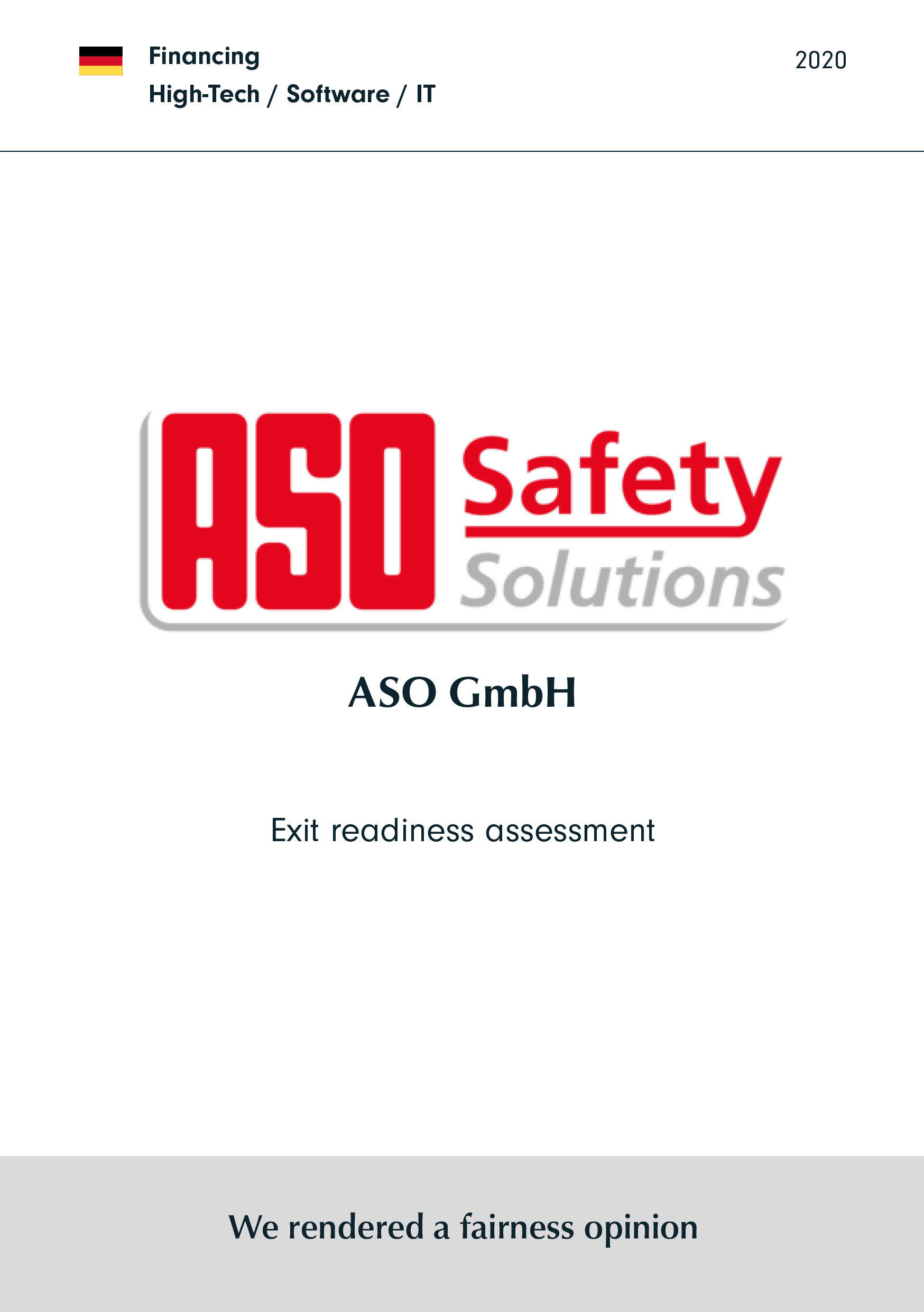 ASO GmbH | Exit readiness assessment