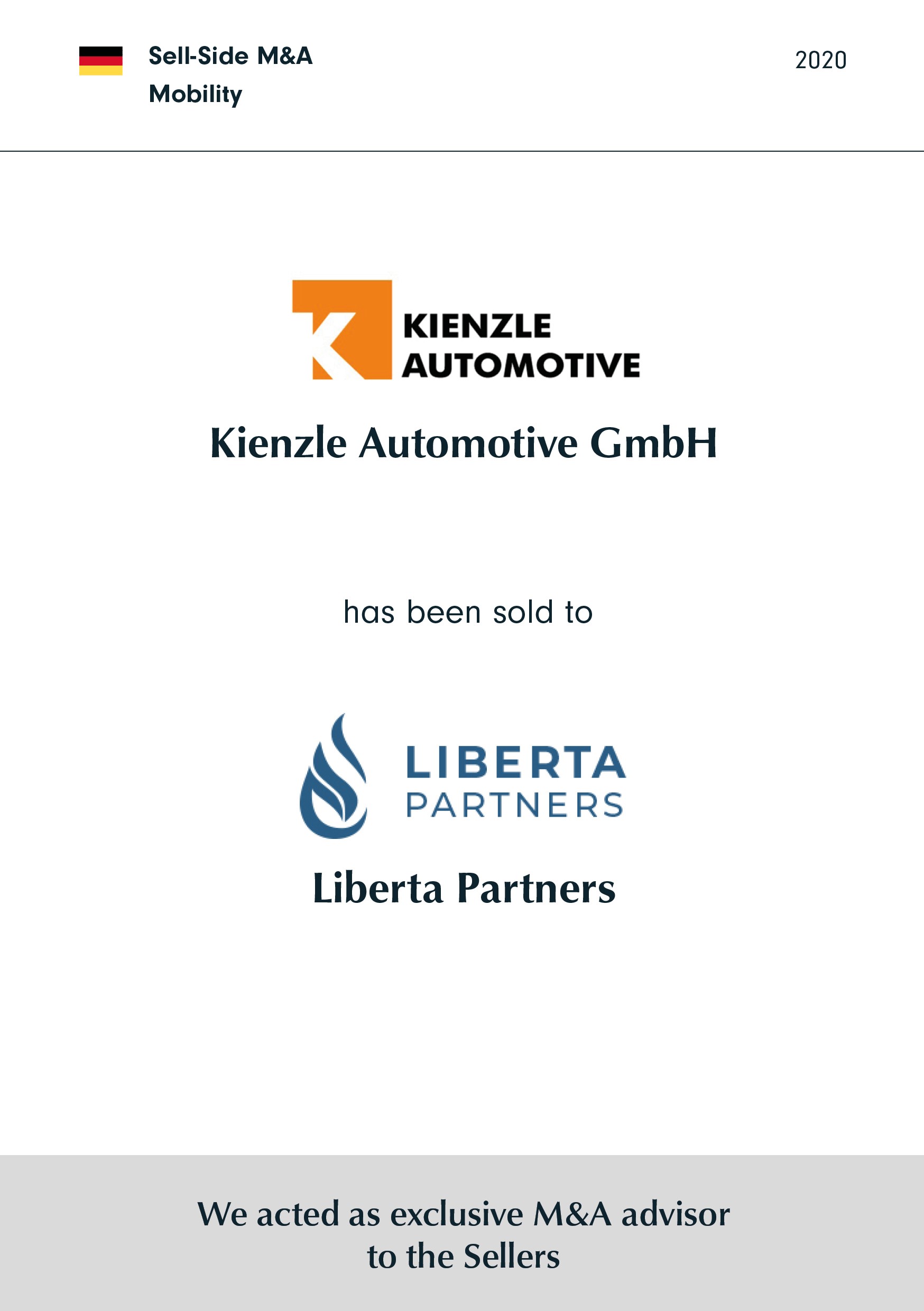 BELGRAVIA & CO. berät Kienzle Automotive GmbH beim Verkauf an Liberta Partners