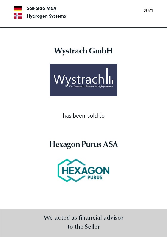 BELGRAVIA & CO. advised shareholders of WWV Holding GmbH on the sale of Wystrach GmbH to Norwegian Hexagon Purus ASA